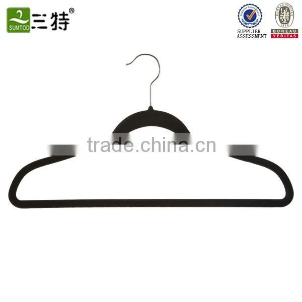 Plastic Velvet Flocked Hanger With Logo photo-5