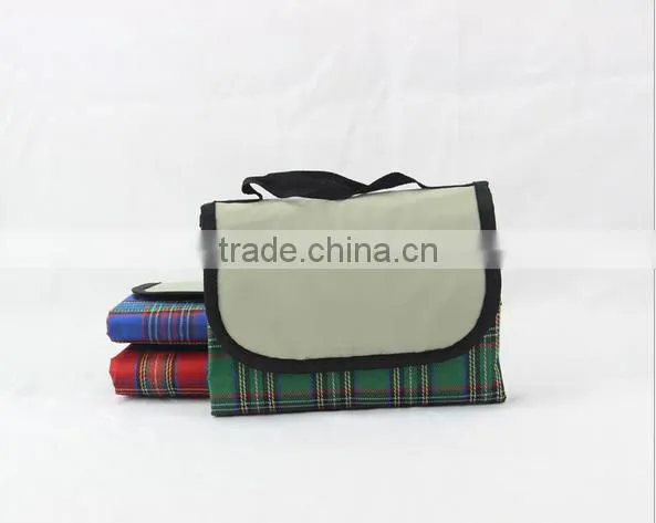 Check Printed Oxford Cloth Outdoor Blanket photo-4
