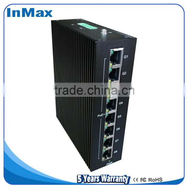 Supply OEM 8 Ports Gigabit Unmanaged PoE Industrial Ethernet Switch P508A photo-4
