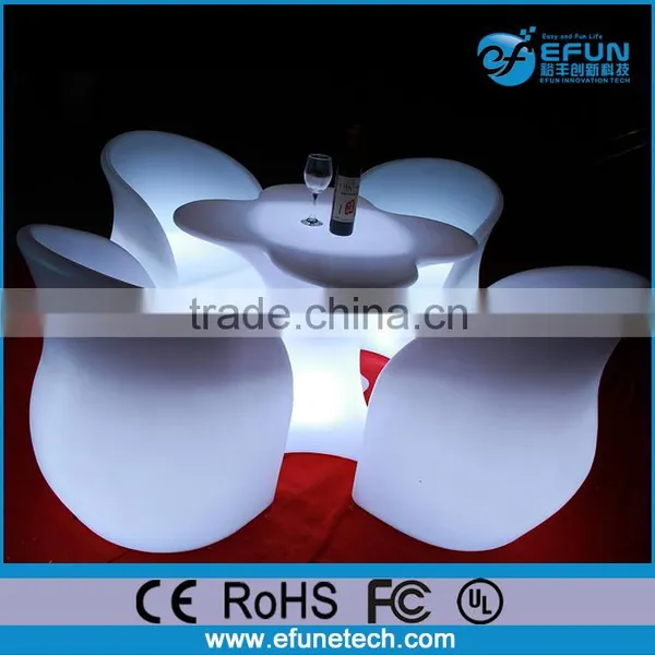 Glowing Led Bar Furniture Rgb Color Led Illuminated Bar Table With Stool photo-4