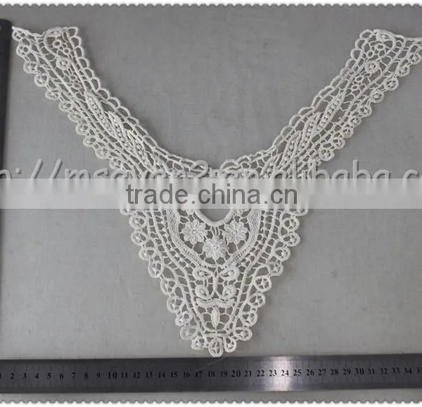 2016 New Embroidered Designs Collar, Machine Made Lace Collars, off White Cotton Lace Collar photo-2