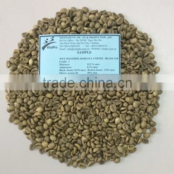 VIETNAM WET POLISHED ROBUSTA COFFEE BEANS photo-2