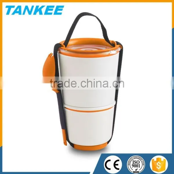 Japanese Style Plastic Lunch Box Double Layers Food Storage Container photo-3
