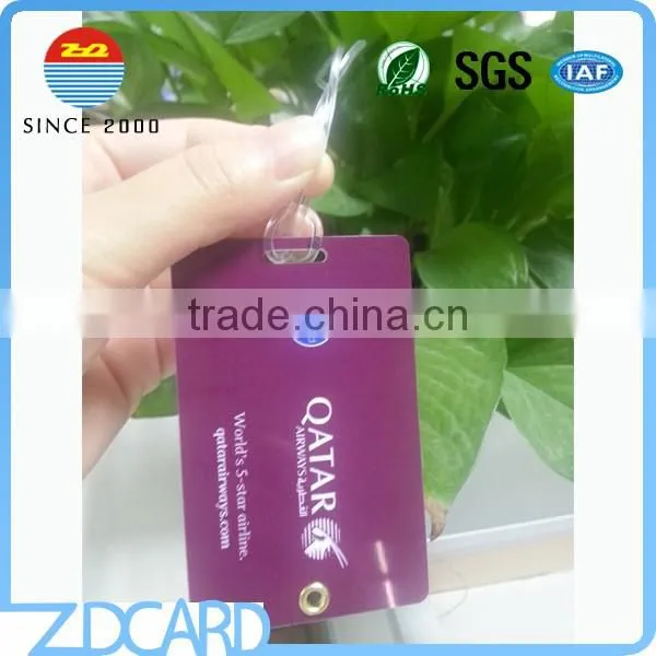 Matte Plastic PVC Luggage Tag With Transparent Strap photo-5