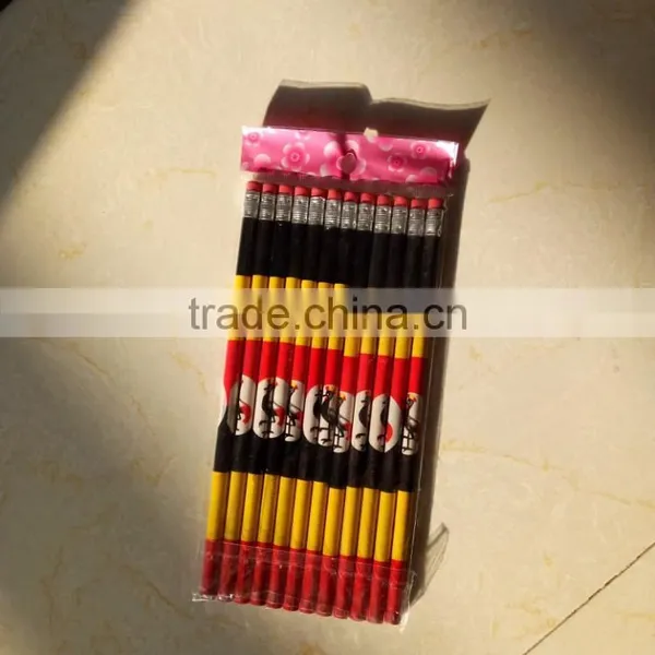 12PCS/Opp Bag Packing Round Shape Wooden Pencil for Uganda photo-5