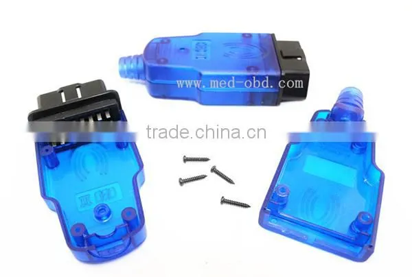 Assembled BLue OBD2 Connector J1962 Male Plug With Enclosure and Cable Relief photo-3