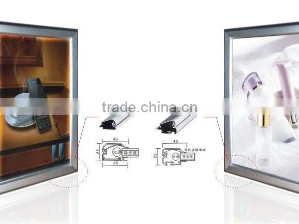 China Xindongrui Aluminum Factory High Quality Aluminum Extrusion Profile for Four Sides Opening Ultra Thin Lightbox Frames photo-4