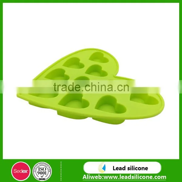 Heart Shaped Silicone Ice Tray,Non-toxic Colorful Flexible Durable Silicone Ice Tray photo-4