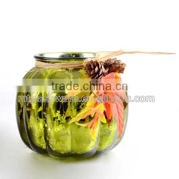 Halloween Theme Glass Candle Holder With Hanging Decar photo-2