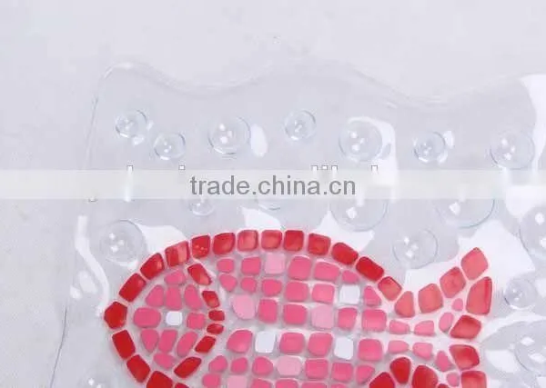 Transparent PVC Anti Slip Bath Mat With Fish Patterns/bathroom Mat photo-4
