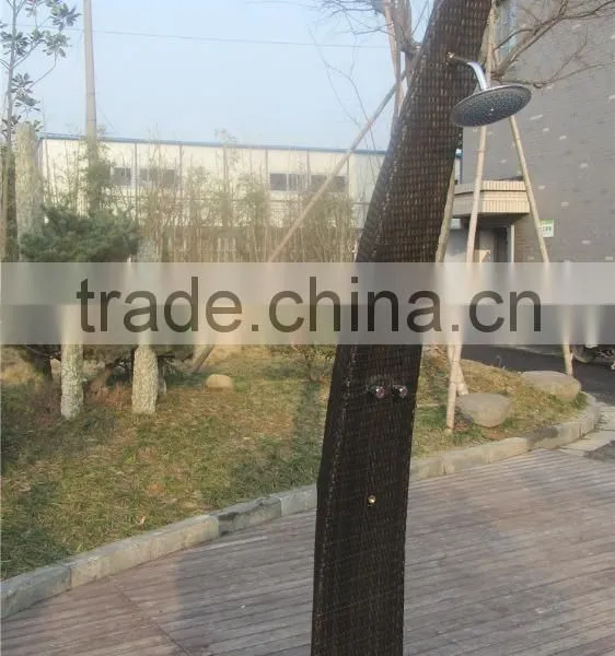 Modern Synthesis Wicker Garden Aluminum Outdoor Shower photo-5