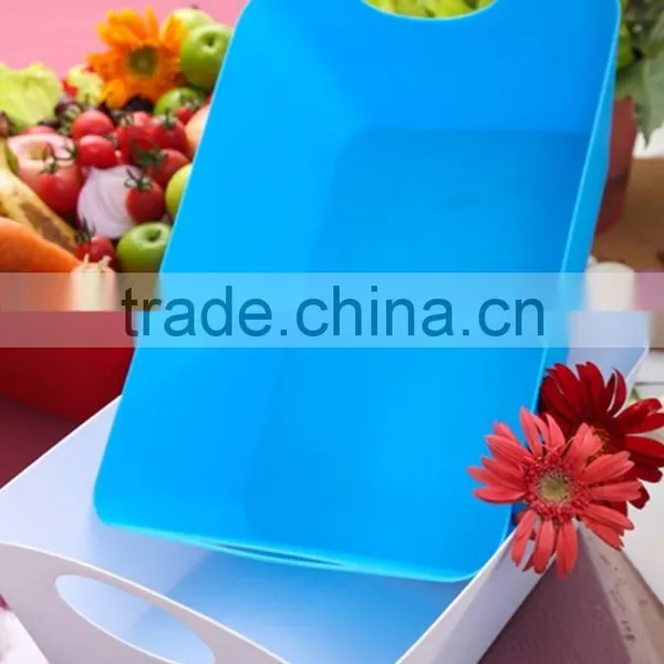 Plastic Basket With Handle for Household/Plastic Storage Basket photo-3