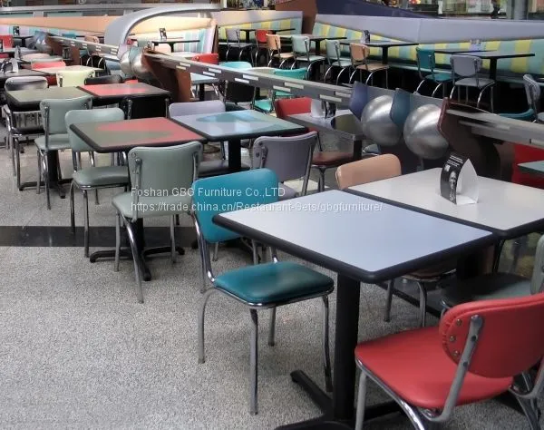 Customized Quality Restaurant Furniture Booth Table Chair Set photo-4