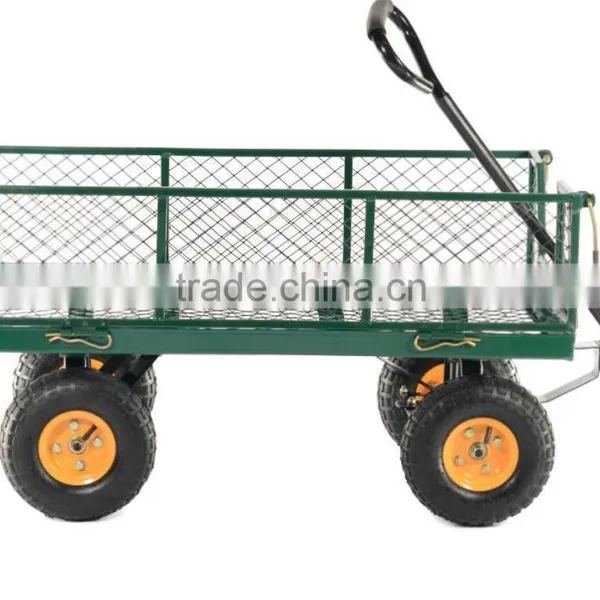 Garden Cart Mesh Hand Cart With Four Wheels Hand Trolley TC1840 photo-5