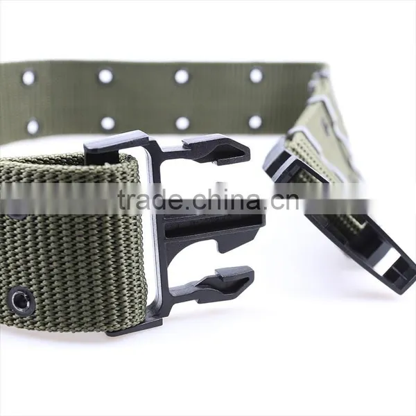 High Duty Hiking Waist Military Webbing Belt Security Guard Belt photo-3