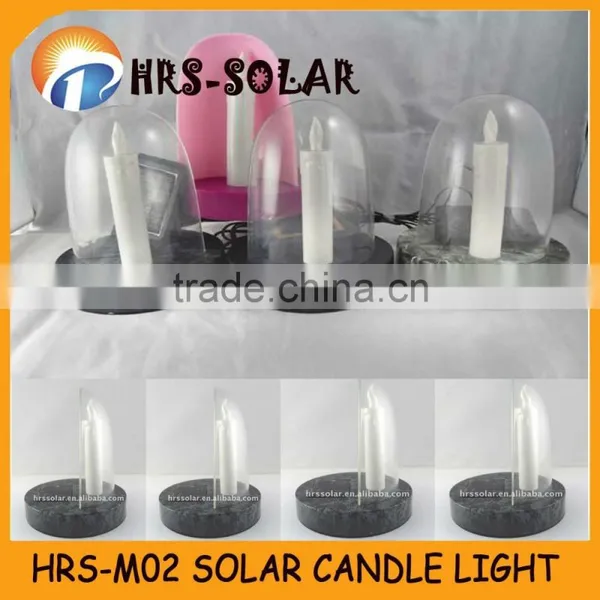 Outdoor Warm LED Candle Shape Solar Cemetery Lamp photo-2