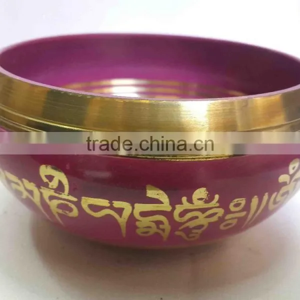 Best Selling Symbolic Colored Tibetan Healing Meditation Singing Bowl photo-3