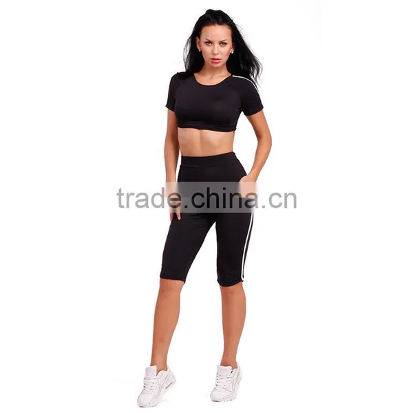 Latest Design Tracksuit Women Track Suit Sweat Suits 2 Two Piece Crop Top and Pants Set Sportswear Custom Tracksuit photo-2