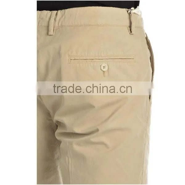 Pants Trouser Custom Mens Beige Cotton Casual Shorts photo-4