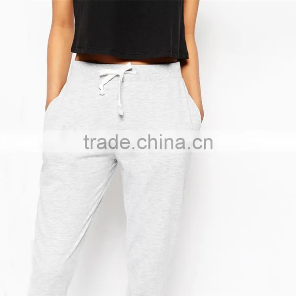 Womens New Fashion Casual Grey Jogger Sweatpants Blank photo-4