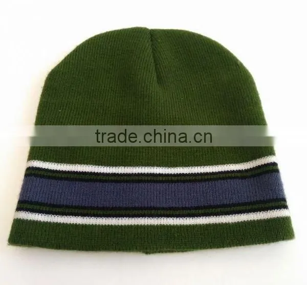 Wholesale Colorful Wide Stripe Beanie Hat photo-3