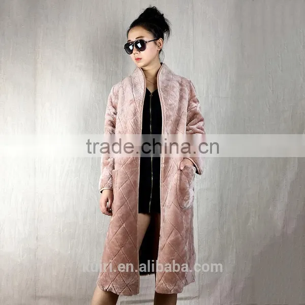 2016 New Real Wool Coat, Sheep Shearing Velvet Jacket Real Fur Coat, Woman of a Long Warm Coat Chinese Stand Collar Long Sleeved photo-2