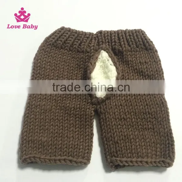 2pcs Pants and Hat Set Photo Props Hand Crochet Fashion Deer Animal Knitting Photography photo-2