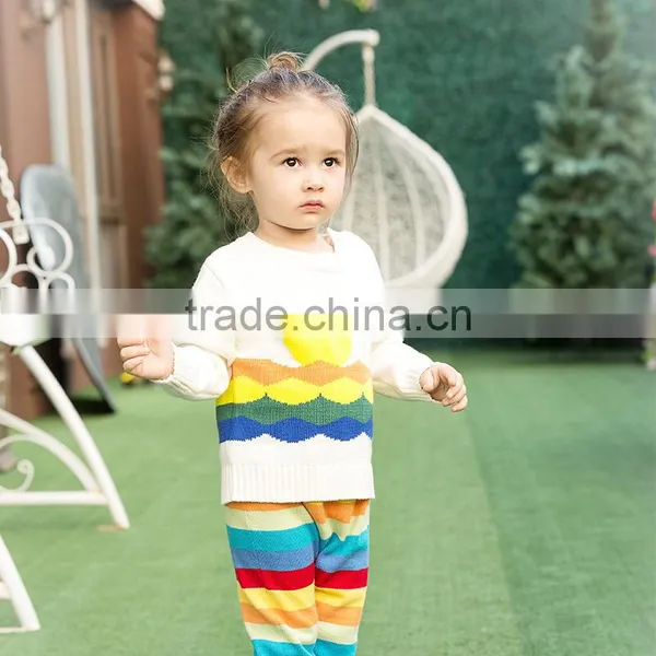 S17693A Kids Rainbow Sweater Design of Hand Made Sweaters photo-2