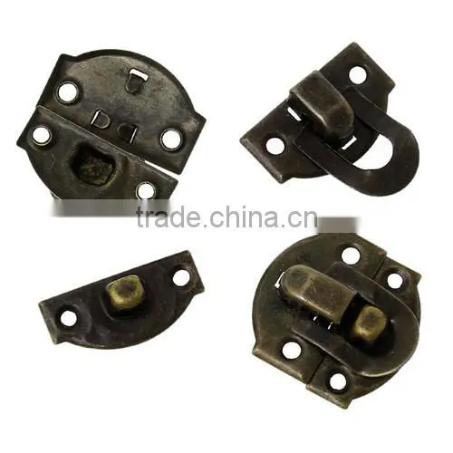 Wholesale Antique Bronze Jewelry Wooden Case Boxes Making Lock Latch photo-2
