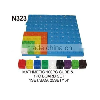 Plastic 100pc Puzzle Linking Cubes Set Educational Toys for Kids photo-5