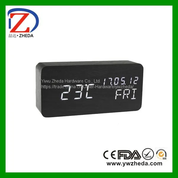 Wooden Luxury Table New Led Alarm Clock photo-3
