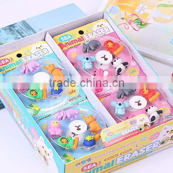 Cute 3D Magic Animal Shape Puzzle Erasers Set photo-4