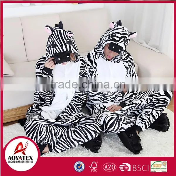Zebra Coral Fleece Women Animal Bathrobe photo-5