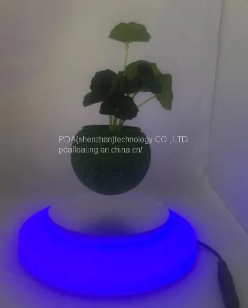 360 Roating Magnetic Levitate Floating Flying Air Bonsai Plant Pot photo-3