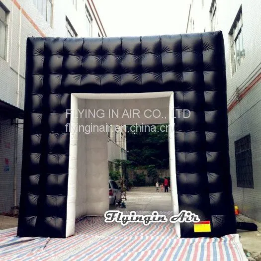 Outside Black Inside White Inflatable Tents With Two Doors for Trade Show