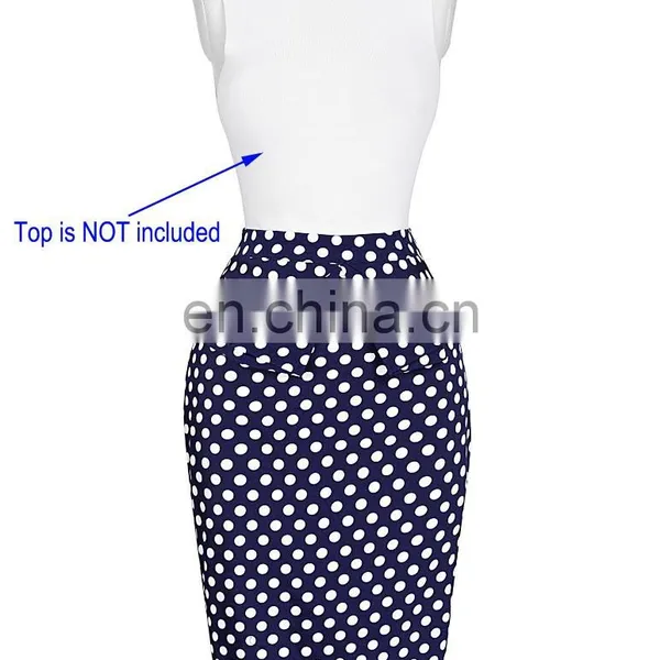 Grace Karin Occident Sexy Women Short Hips Wrapped Retro Cotton Polka Dots Vintage Skirt CL008928-2 photo-3