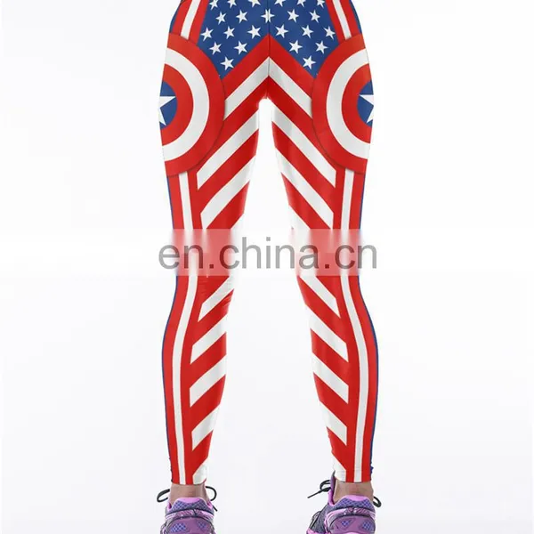Wholesale Sexy Workout Sport Gym Fitness Printing Women Yoga Leggings photo-4