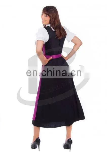 Custom Embroidery Long Dirndl With Blouse & Apron/Trachten Dirndl Dress / Traditional Bavarian Long Dress (Oktoberfest Garments) photo-2