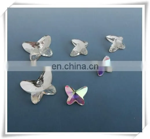 fantastic faceted butterfly shaped glass beads