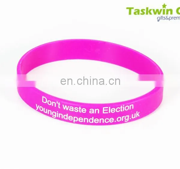 2017 Design Printing Your Own Logo Silicon Bracelet Wristband , Custom Cheap Wristband in Silicone photo-2