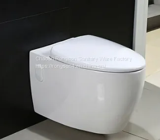 Bathroom Promotion p Trap Round Shape Toilet Bowl Sanitary Ware Ceramics Wall Hung Back to Wall Toilet Seat