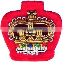 Hand Embroidered Gold / Silver / Antique Bullion Blazer Badge, Crest, Insignia, Patch,