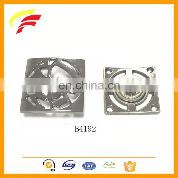 Hot Sale Zinc Alloy Square Two Parts Snap Button With Hollow Out Pattern photo-2