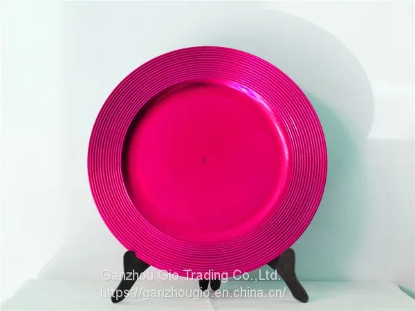 Christmas Plate Plastic Charger Plate Made in China YF-60048 photo-2