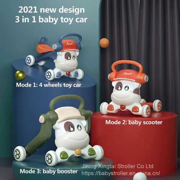 3 in 1 Multifunctional Baby Toy Car Walker Scooter Booster