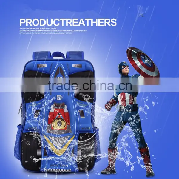 Children Cartoon 3d Cars School Backpack Book Bags photo-5