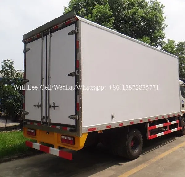 5-6 Tons Small Food Freezer Box Mini Milk Reefer Fridge Van Fish Meat Transport Refrigerator Trucks With Rear Hydraulic Tail photo-4
