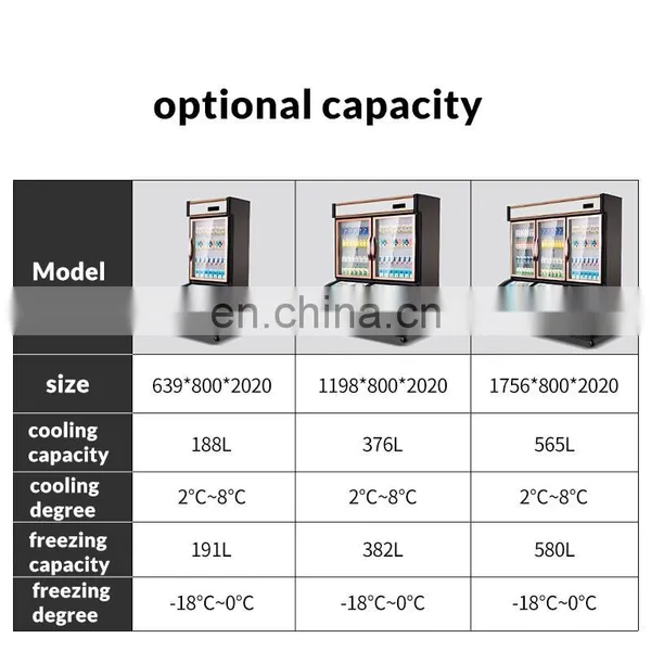 Commercial Large Vegetables Drink Display Freezer Cooler Restaurant BBQ Meat Refrigerator Preservation Freezing Cooler Display photo-3