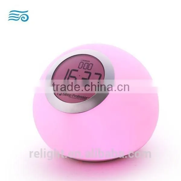 Multicolor Changing LED Small Night Light With Clock Display and Alarm Clock Function photo-6