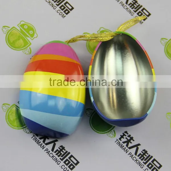 Egg-shaped Fancy Small Tin Container photo-3